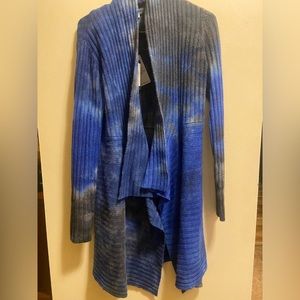 Blue Cashmere Tie Dye Drape